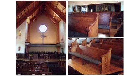church furniture wooden pews