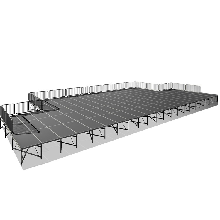 Portable risers and mobile platform stages for schools, performing arts, theater and or entertainment venues