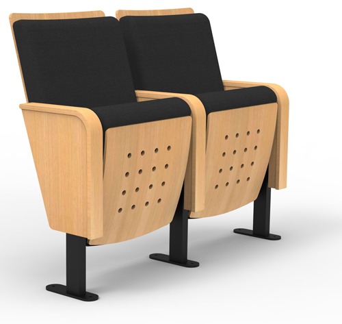 Built to higher standards, Arcadia offers space efficiency with only 20.5” seat width without compromising on comfort and durability, allowing you to maximize the number of seats in your venue. It is available in a wide range of fabrics and wood finishing to make your space more attractive.