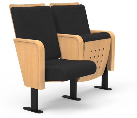 Built to higher standards, Arcadia offers space efficiency with only 20.5” seat width without compromising on comfort and durability, allowing you to maximize the number of seats in your venue. It is available in a wide range of fabrics and wood finishing to make your space more attractive.