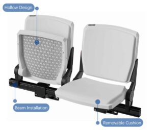 beam mounted arena seats
