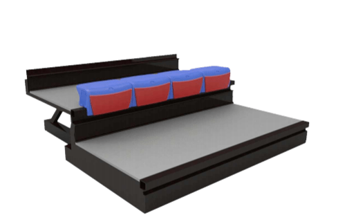 Telescopic Seating Retractable Platforms and Bleachers