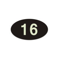 Plastic seat number black