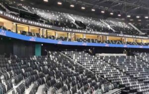 beam mounted arena chairs