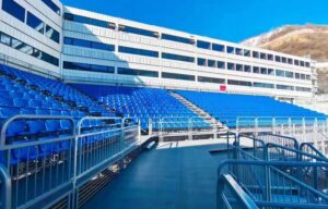 beam mounted arena seats