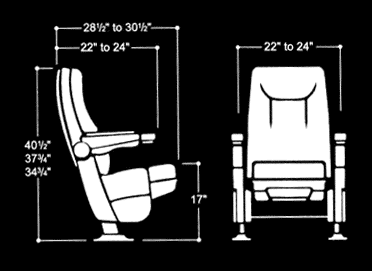 concorde theater seating mechanical drawing