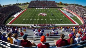 grandstands or bleachers