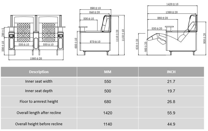 Millennium Premium luxury cinema seating for upscale movie venues