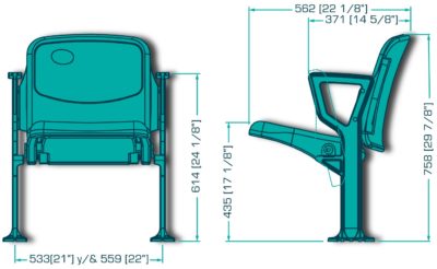 olympus stadium seat dimensions