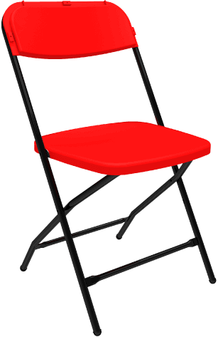 parlour folding chair red