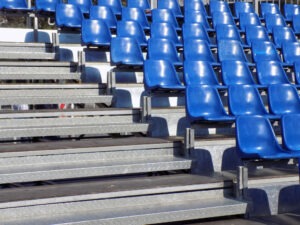stadium seating on bleacher