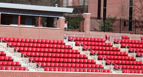 Stadium seating and Arena Seats at an outdoor football field