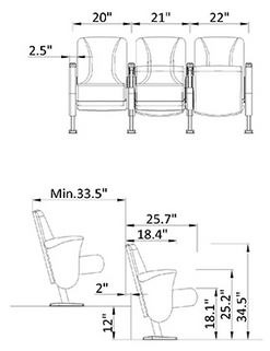 Laville f seat dimensions