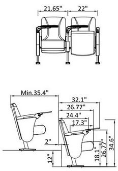 laville w seat dimensions