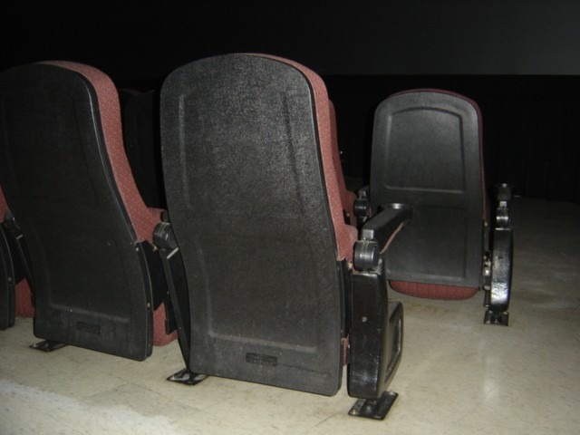 Mauve High Back Used Theater Seating