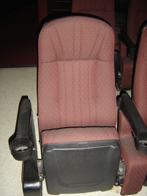 Mauve High Back Used Theater Seating