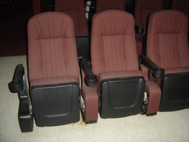 Mauve High Back Used Theater Seating
