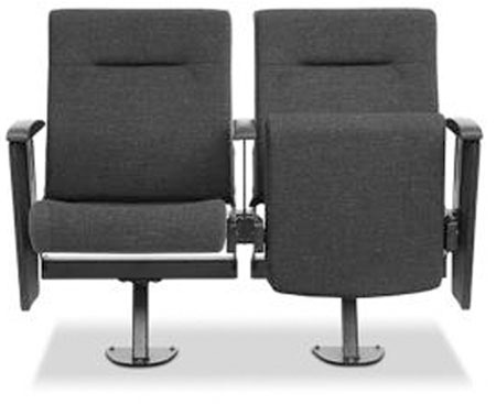 Viva theater seating is designed for tight back to back spacing in an auditorium venue