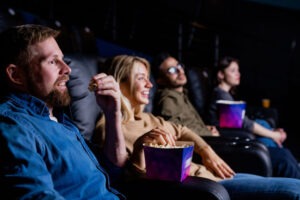 watching movie in cinema